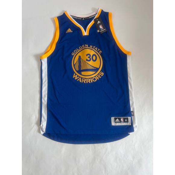 NBA GOLDEN STATE WARRIORS ADIDAS CURRY #30 JERSEY SWINGMAN SIZE XL NWT - Picture 1 of 12